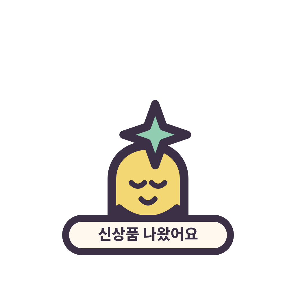 신상품 나왔어요 표지를 든 둥근 캐릭터 리라픽스 스티커